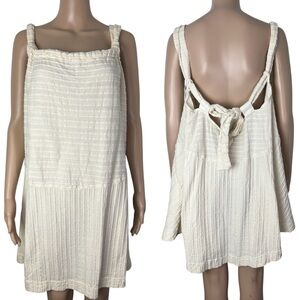 Free People FP Beach Shay Convertible Cream Cotton Mini Dress